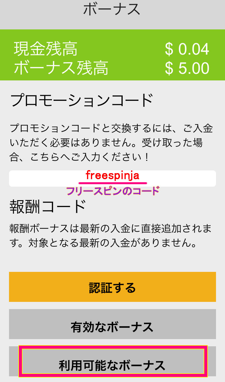 ネットベットカジノのボーナス入手方法
