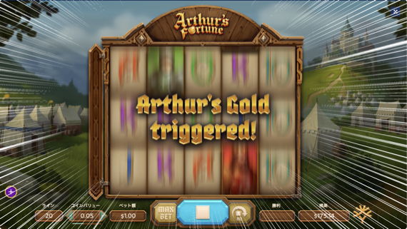 Arthurs Gold triggered