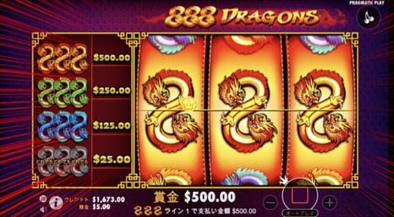 888Dragonsで100倍