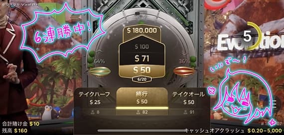 6球クリア