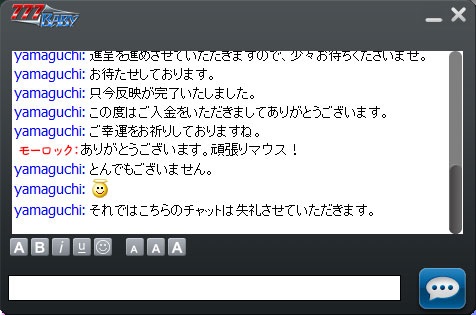 オンラインサポート山口さんとのやり取り