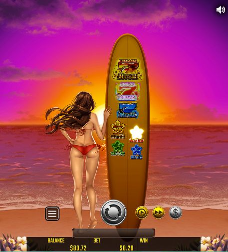 HAWAIIAN DREAMゲーム画面SunsetBonus赤花