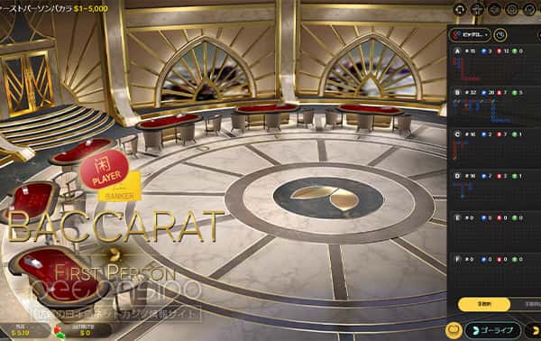 バカラ「First Person Baccarat(非ライブ)」 バカラ「First Person Baccarat(非ライブ)