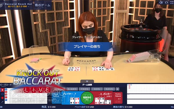 Knock Out Baccarat Live（ライブ）
